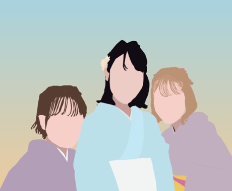 フラットデザインを制作いたします 思い出の写真をイラストにします。 イメージ2
