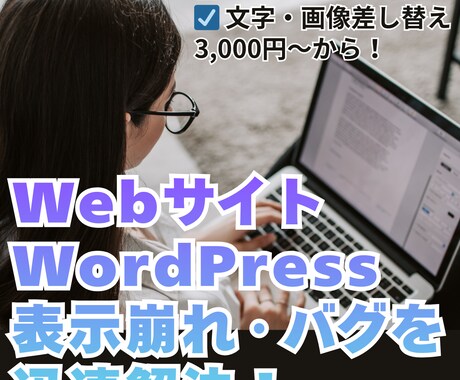 WordPress修正・更新・CSS調整対応します WPの修正・更新・カスタマイズ対応｜CSS・エラーもOK イメージ2