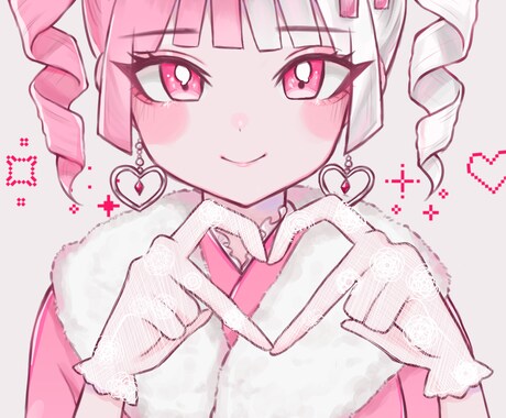 かわいい女の子のイラストを描きます 砂糖菓子のように甘いあなただけの女の子をお描きします イメージ2