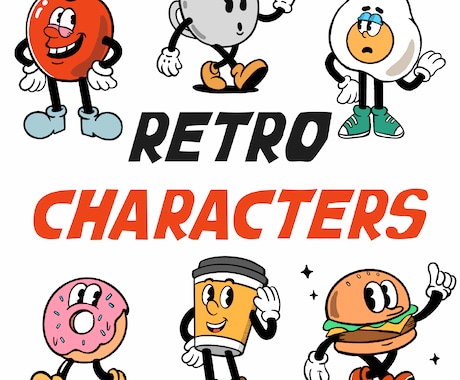 アメリカンなキャラクターのイラストを制作します T-シャツ、ステッカー etc イメージ1