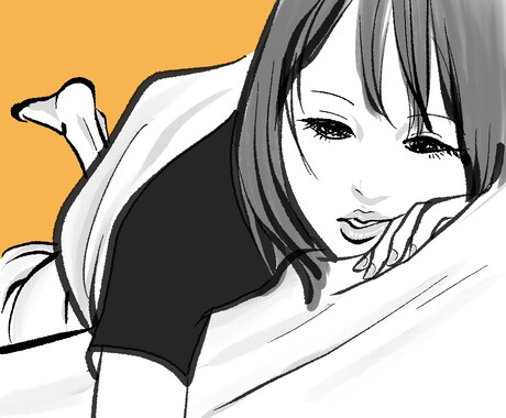 お写真の雰囲気を活かしたイラスト描きます シンプルなモノクロ線画のイラストで表現します◎ イメージ2