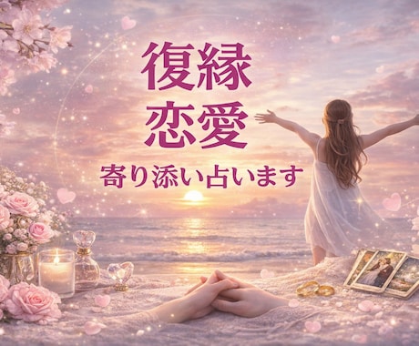 復縁　秘密の恋　恋愛の行方　優しく寄り添い占います 相手の気持ち 不安 片想い 人に言えない恋 心を軽く 安心 イメージ2