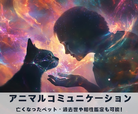 アニマルコミュニケーション｜魂と対話します 亡くなった子も可能。過去世や相性、エネルギー解析もできます イメージ1