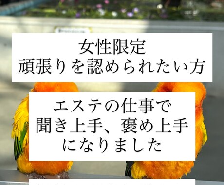 女性限定/あなたがどれだけ頑張ってるか聞きます 認められて自己肯定感アップ、自分を大切に イメージ1