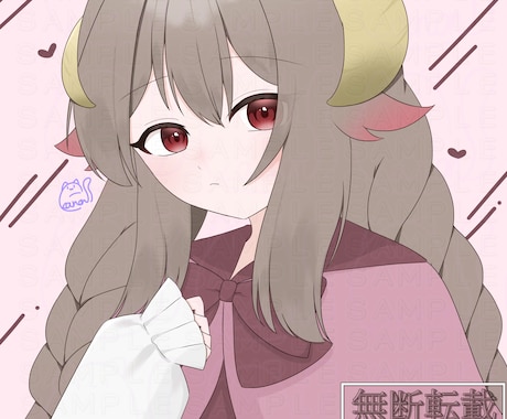 バストアップのイラスト描きます お顔回りがアップのイラストお描きします！ イメージ2
