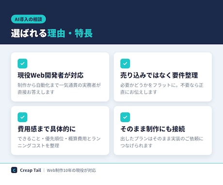 AI活用・自動化の始め方を整理します 何から始める?を交通整理。相談だけでもOKです イメージ2