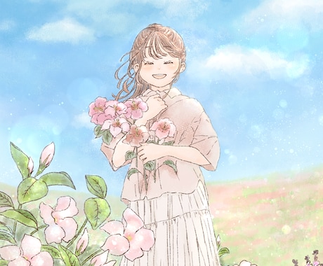 写真を素敵なイラストに！SNS・ブログ用作成します ふんわり優しい気持ちを詰め込みます イメージ1