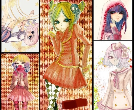 アナログイラスト承ります ちょっとダークで退廃的なイラスト イメージ1