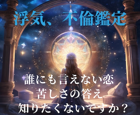 不倫・浮気、誰にも言えない恋、その苦しさを占います 隠された関係の行方を霊感タロットで読み解きます。 イメージ1