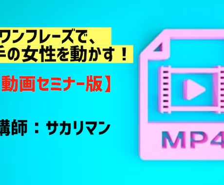 動画版：女性と〇〇出来るフレーズ誘導を教えます 私はいつもこのフレーズを使用し、相手の女性との距離を縮めます イメージ1