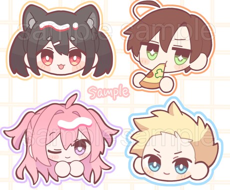 5日以内納品！顔のみイラストお描きします 商用OK！アイコン、スタンプや配信での使用におすすめ！ イメージ2