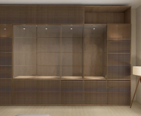 造作家具など対応、内覧パースを作成します