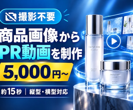 商品画像からAIを活用したPR動画を制作します イメージ1