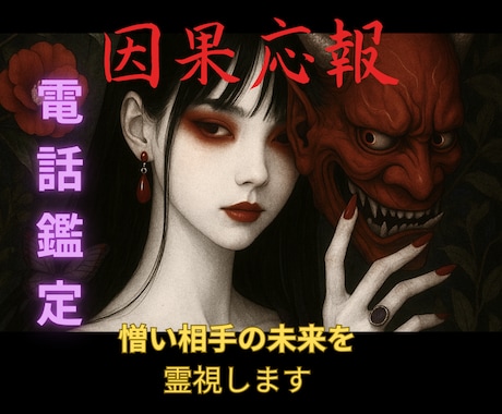 因果応報！あなたを傷つけた相手の未来を霊視します お電話で相手の本質と自業自得の未来をカードリーディングします イメージ1