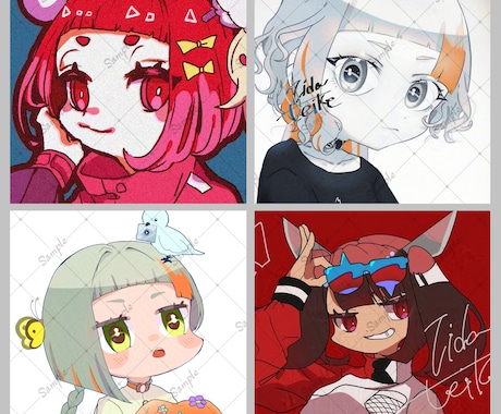 あなただけのポップなデフォルメアイコン制作します ポップで可愛いアイコンが欲しい方へ イメージ1