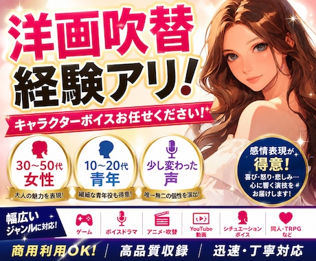 温度感のある演技、お届けします イメージ1