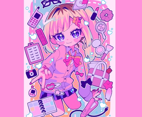 かわいいデフォルメイラスト制作いたします 最短即日！彩度が高くてSNS映え イメージ2