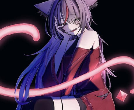 ダークから鮮やかさまで。目を引く女の子を描きます 理想全部叶えます！初回割引＆無制限修正付き！ イメージ2