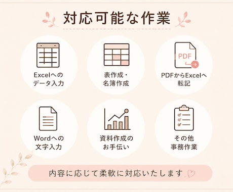 Excel・データ入力を丁寧に代行します 事務作業を安心・丁寧にサポートします イメージ2