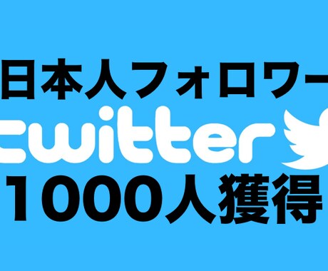 Twitter日本人フォロワー1000人増やします 1番大変な1000人の壁を超えるお手伝い、オプションも イメージ1