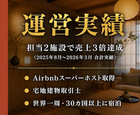民泊開業前、予約サイトで差がつく見せ方を提案します ——はじめての民泊も、開業初日から選ばれる宿に。 イメージ2