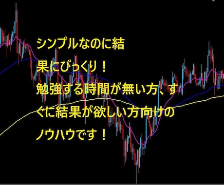 難しい分析は不要です。初心者でも取り組めます 勉強する時間が無い方、すぐに結果が欲しい方に向いています。 イメージ1