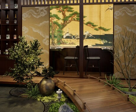 居酒屋向け｜内観パース制作 承りますます 空間の雰囲気と魅力をリアルに可視化します イメージ2