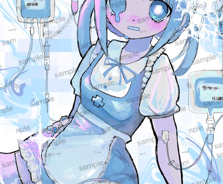透明感と儚さで心に残るイラストを描きます 青の透明感と儚さで心に残るイラスト制作します♡ イメージ2