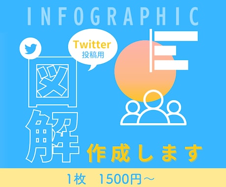 アイデアが一目で伝わる！SNS用の図解作成します Twitterでの発信を効率的にしませんか？ イメージ1