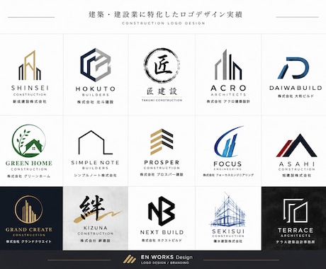 建設・工業・職人の会社ロゴをプロ仕様デザインします 現場を知っているから、業種に合ったロゴが作れます。 イメージ1