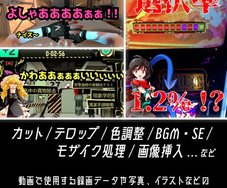 YouTubeなどのSNSの動画編集をいたします エフェクトや効果音、字幕など様々な演出をさせていただきます イメージ2