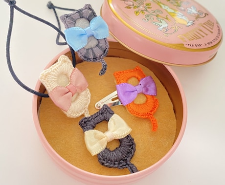 ねこちゃん形のヘアアクセサリーをお作りします 大好きなねこちゃんをすぐそばに！あなただけのアクセサリーです イメージ2