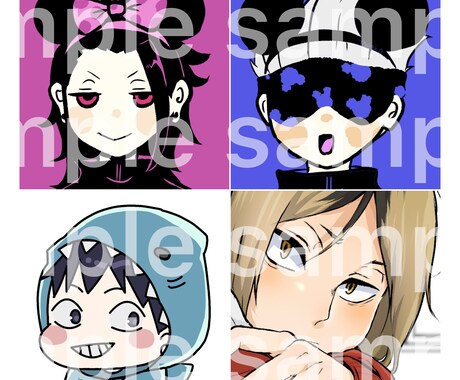 SNSで目立つ【アイコン】描きます 御要望に沿ったアイコン制作いたします。 イメージ2