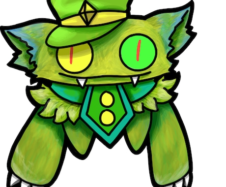 個性的なオリジナルモンスターのイラストを制作します アイコン・ヘッダー・立ち絵・VTuber用等に！ イメージ2