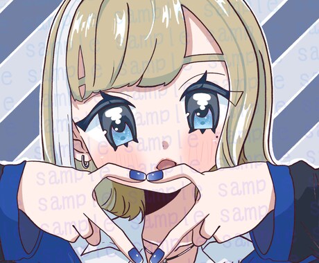 格安で可愛い女の子描きます きゅるんとした可愛いおめめのオリキャラちゃんをアイコンに！ イメージ2