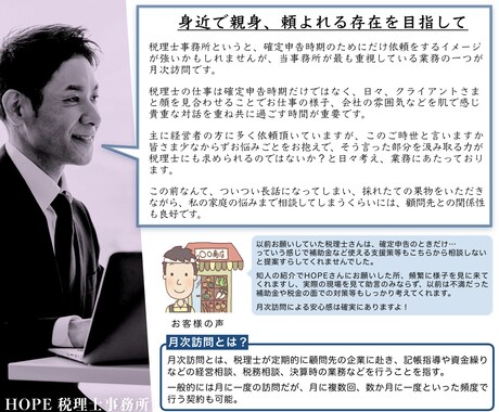 サンプル追加！｜名刺代わりのインタビュー用意します 士業、講師ココナラ出品者、店舗紹介広告◎営業ツールにも最適！ イメージ2