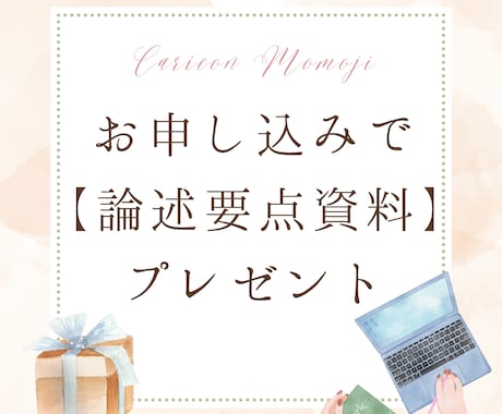 キャリコン論述試験対策お好きな事例１回分添削します 私の解答例＋論述要点まとめ資料をプレゼント イメージ2