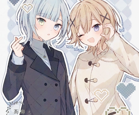 人物イラストを描きます ほんわか可愛い雰囲気のイラストが得意です！ イメージ2