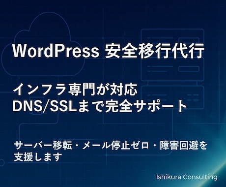 WordPressサイト移行サーバー移転代行します DNS・SSLも含めて安全にサイト移行します イメージ1