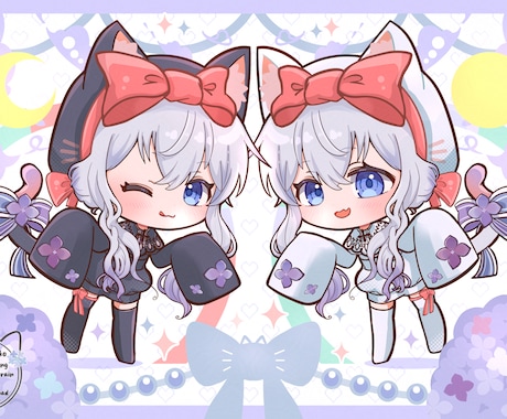 SDイラストを描きます キャラクターグッズ、コラボカフェ、配信、MV、アイコンに♪ イメージ2