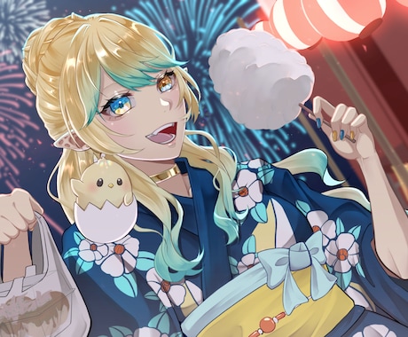 オリジナルアイコン・ヘッダー・イラスト作成承ります 水彩と厚塗りを織り交ぜたイラストです。 イメージ2