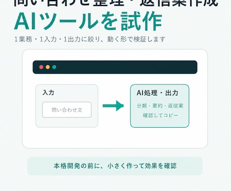 問い合わせ整理・返信案作成AIツールを試作します イメージ1