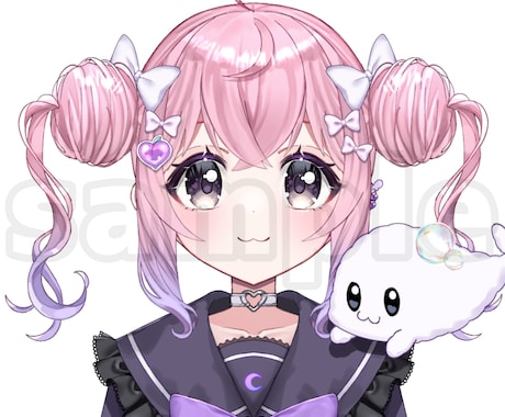 かわいいアイコンお描きします ツイッターなどのSNSで使えるかわいいアイコンをお描きします イメージ2