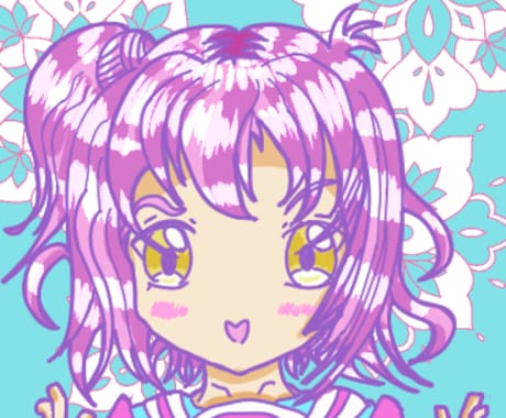 女の子のオリジナルキャラクター描きます LINEスタンプサイズの女の子を描きます。 イメージ1