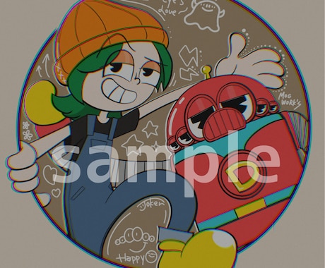 レトロ感溢れるカートゥーンイラストお描きします アイコンや挿し絵等にピッタリです！ イメージ1