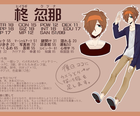 TRPG等の立ち絵（等身）イラスト制作致します TRPGや動画などの立ち絵に等身イラストを使いたいとき イメージ1