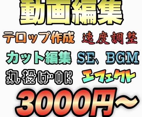 動画編集承ります お客様の形にしたい映像をお届け出来るよう対応します イメージ1