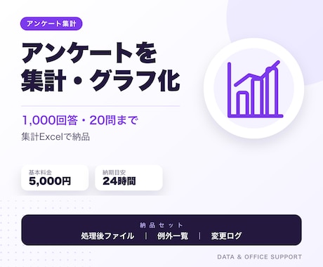 選択式アンケートを集計・グラフ化します イメージ1