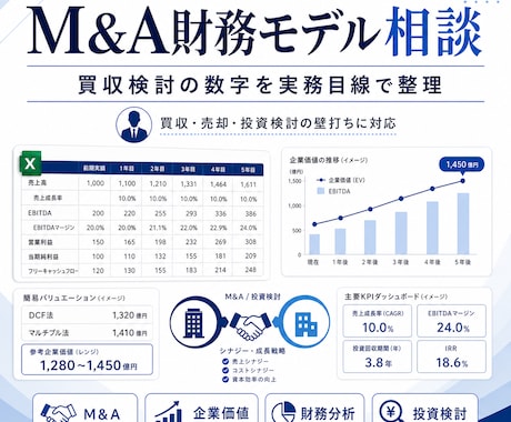 M&A財務モデル相談受けます 買収検討の数字を実務目線で整理 イメージ1