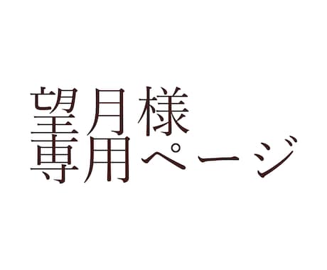 望月様専用（藍斗様）ページとなっております こちらは望月様（藍斗様）専用ページです。